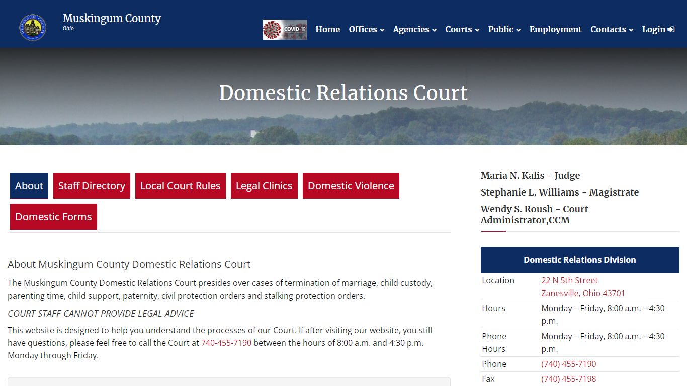 Muskingum County Domestic Relations Court - Ohio